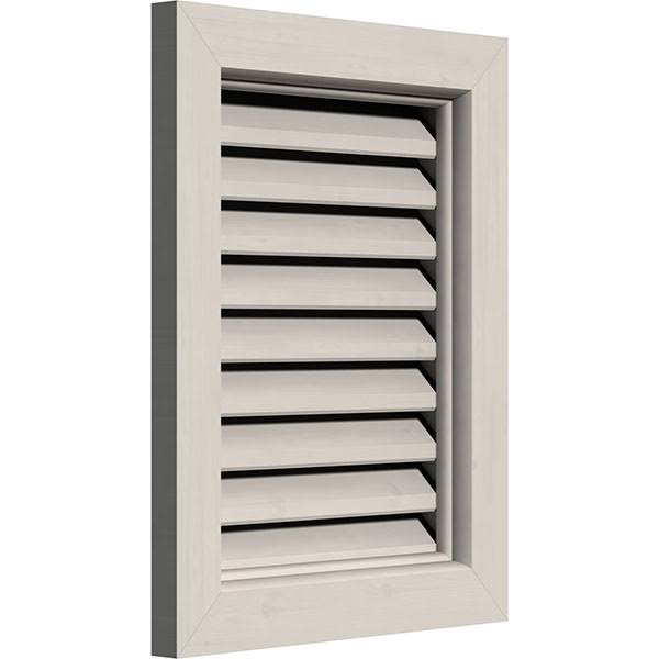 18 inch x 12 inch Vertical Gable Vent Primed Smooth Western Red Cedar O73214