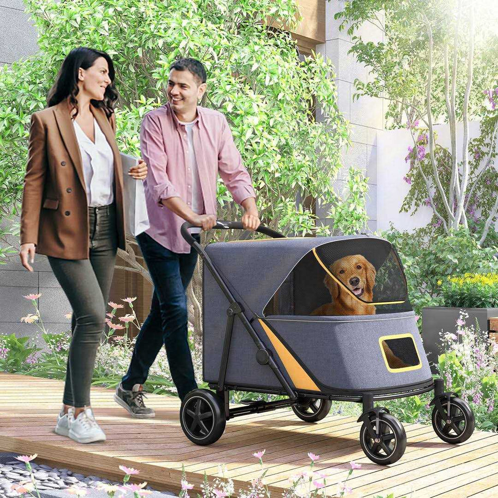 Pet Stroller with Brakes and Storage Pocket C2409