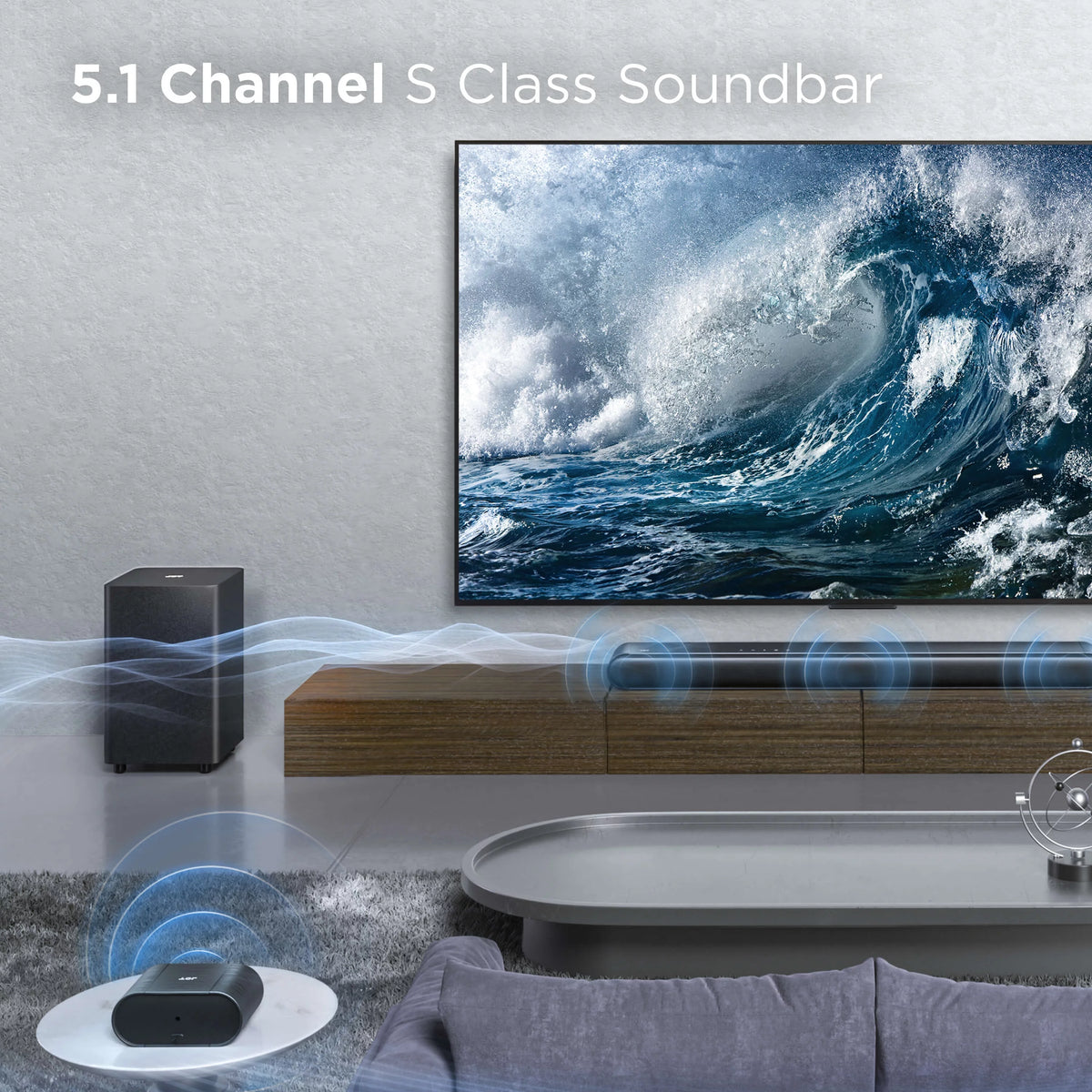 5.1 Channel Sound Bar with Wireless Subwoofer P4921