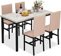 5-Piece Faux Marble Kitchen Table & Chair Set J731