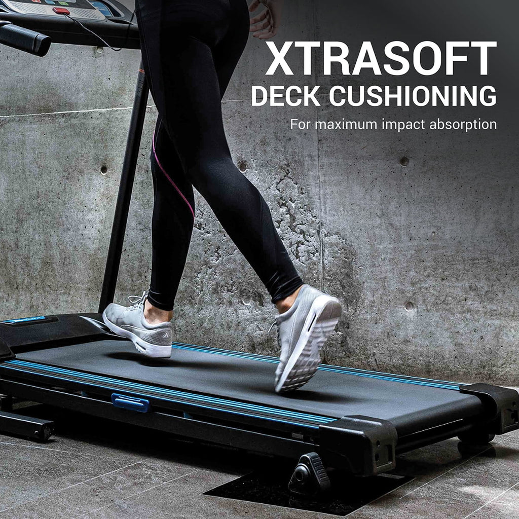 Folding Treadmill with Cushioned Deck and LCD Display P444