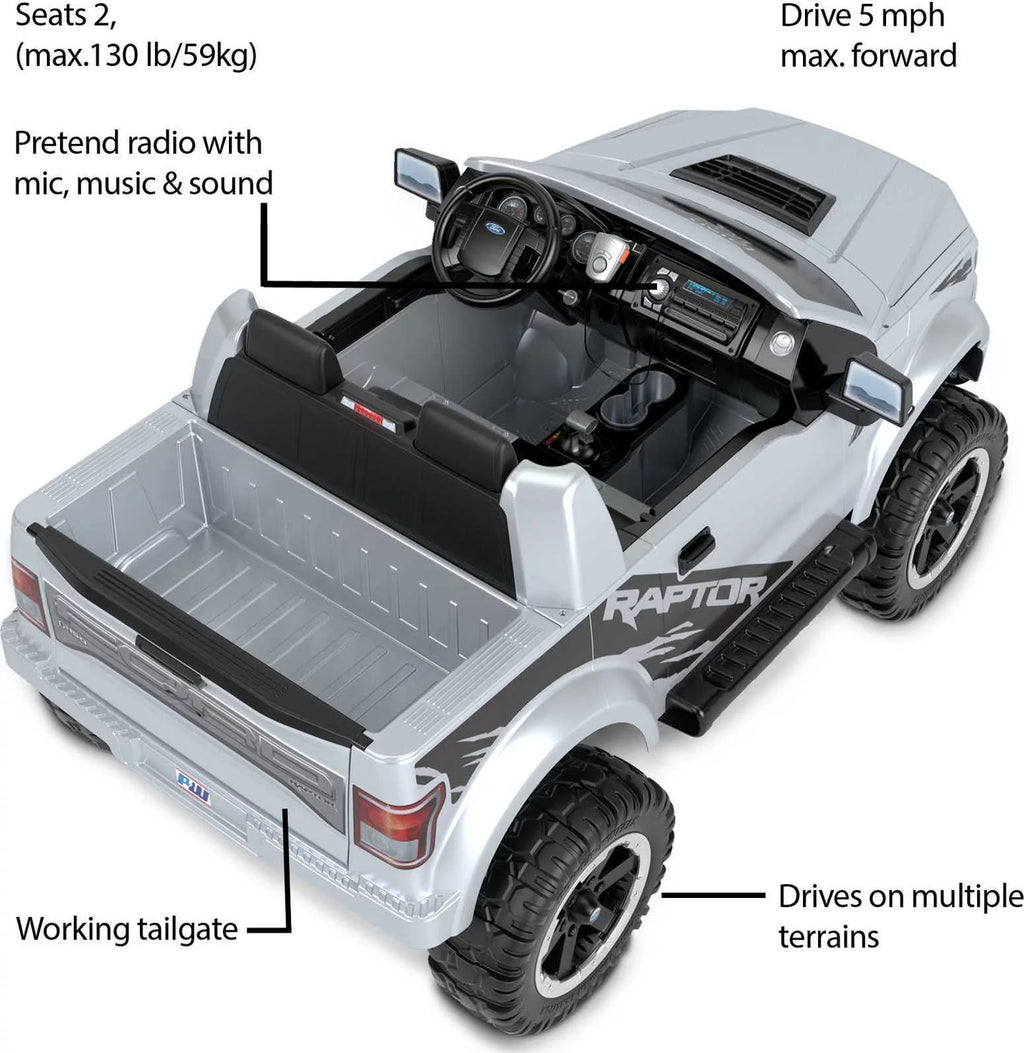 12V Battery-Powered Ride-On Vehicle with Music Sounds & Microphone D83597