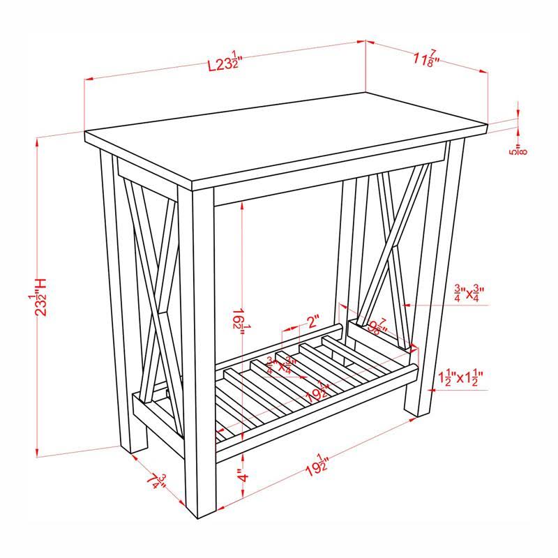 Medium Oak Wood Side Table J86022