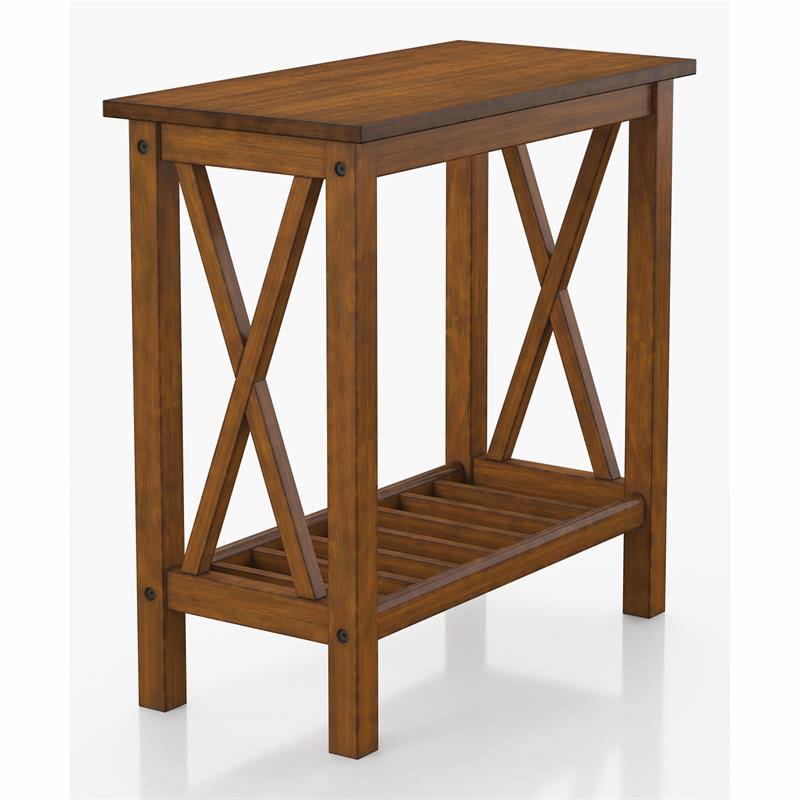 Medium Oak Wood Side Table J86022