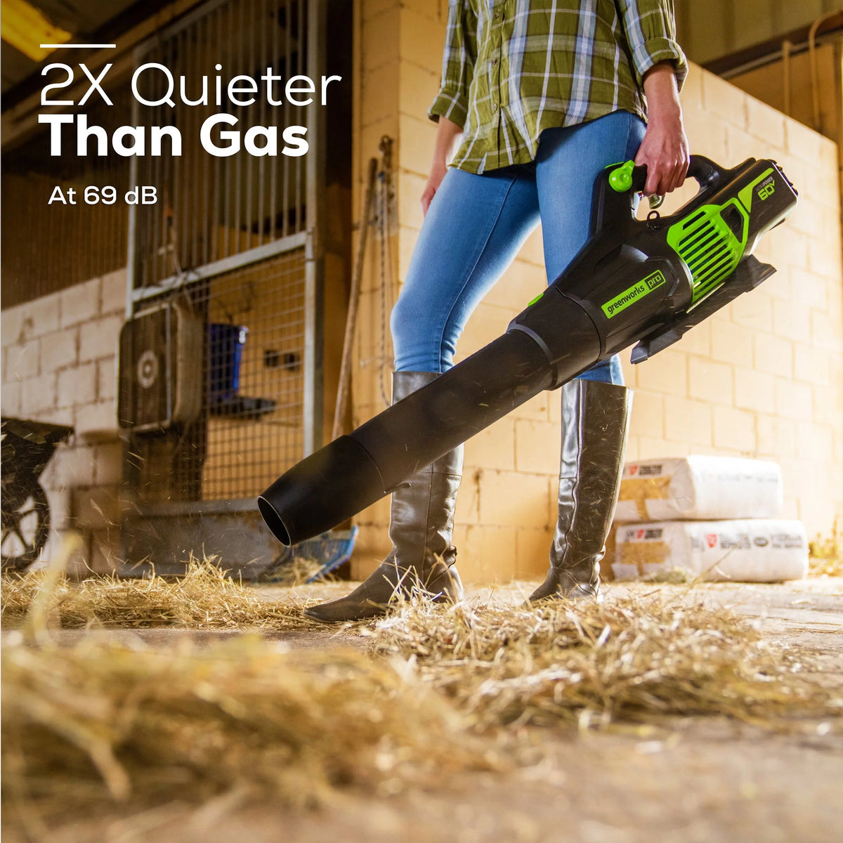 60V 610 CFM Cordless Brushless Leaf Blower with 2.5Ah Battery & Charger H46420
