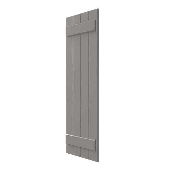 15x22W x 66x22H Exterior Composite Board-n-Batten Shutters (Per Pair), Primed A1485