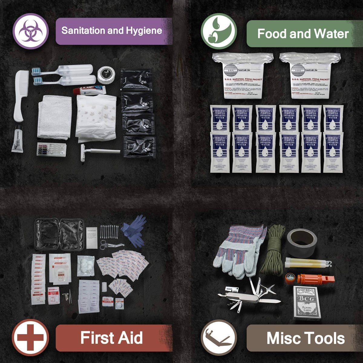 2-Person Urban Survival Bug-Out Bag Q970