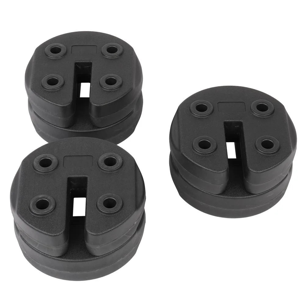 6pcs Tent Shade Canopy Water Fillable Weight Plates Black D86566