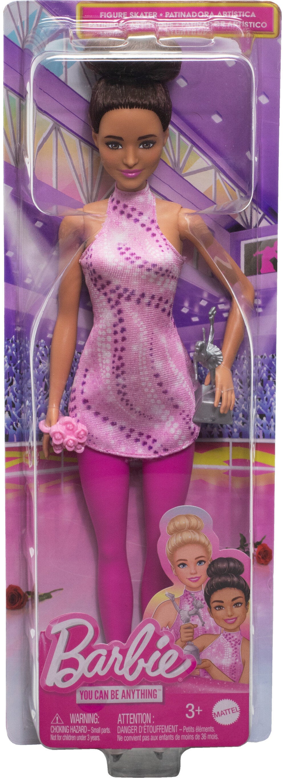 Brunette Figure Skater Doll with Trophy K973359