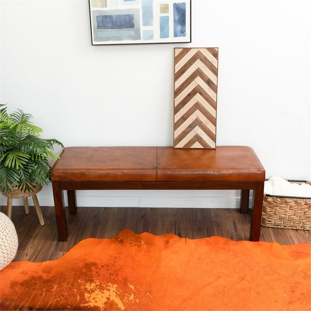 Genuine Leather Bench Q220847