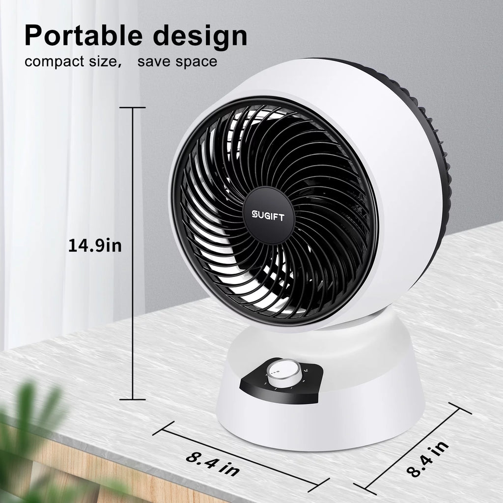 White 3 Speed Air Circulator Fan K2901