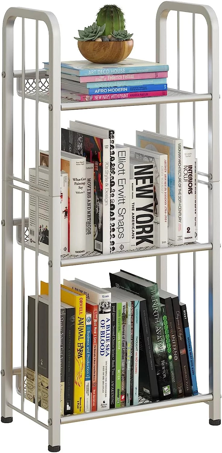 White 3 Tiers Bookshelf Storage Shelf X268
