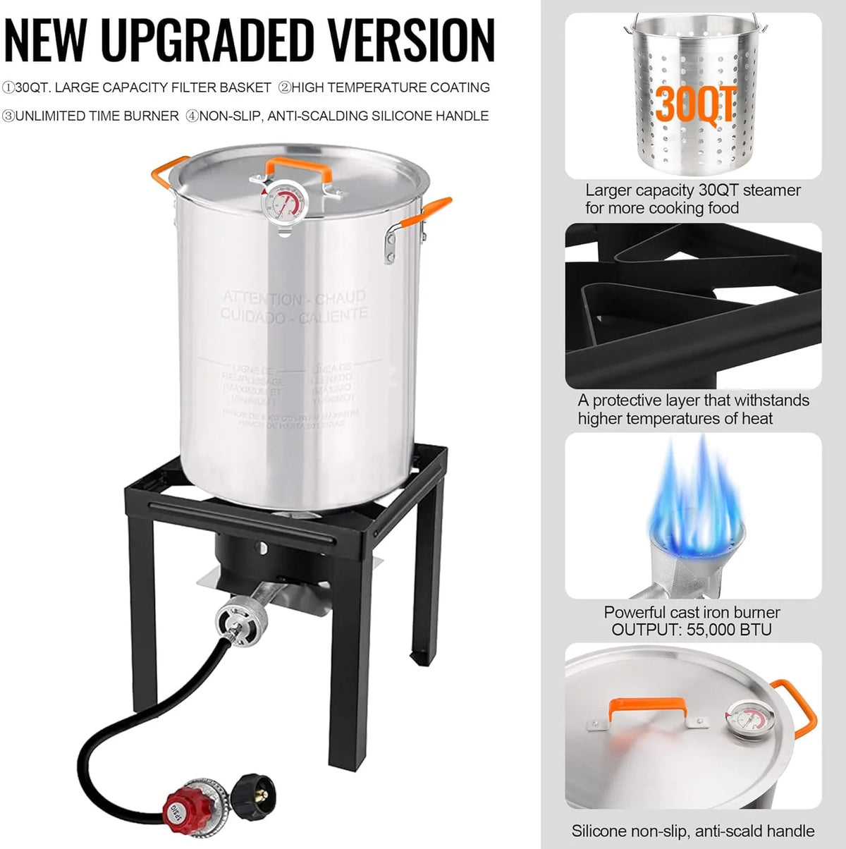 10 Quart Aluminum Propane Outdoor Fish Fryer Set D4826