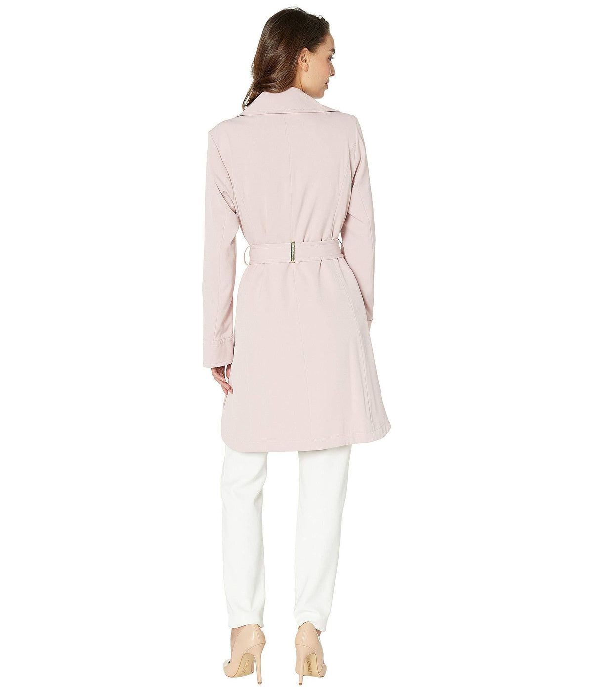 Belted Trench, Dusty Pink E979
