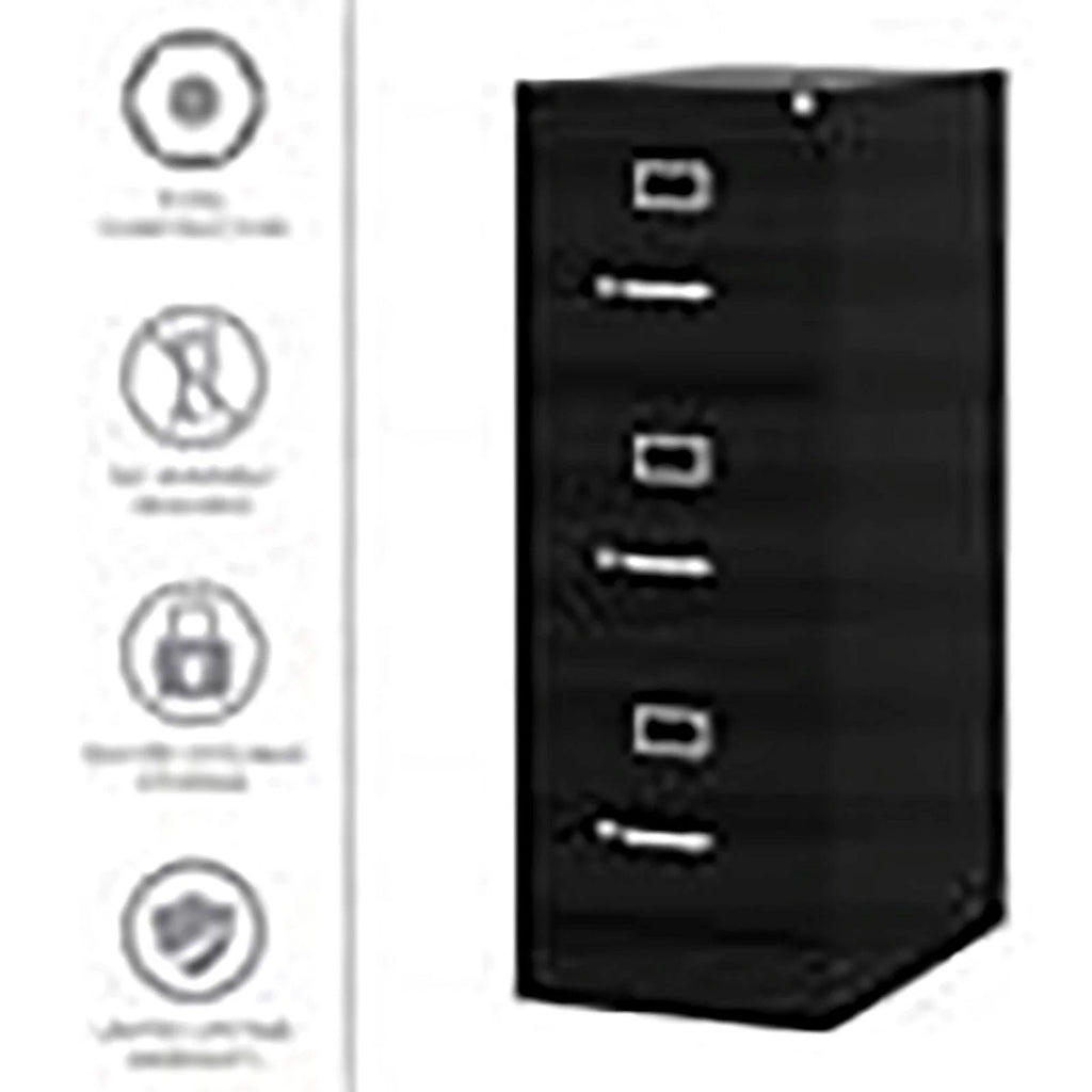 22" 3-Drawer Black Metal File Cabinet S67976