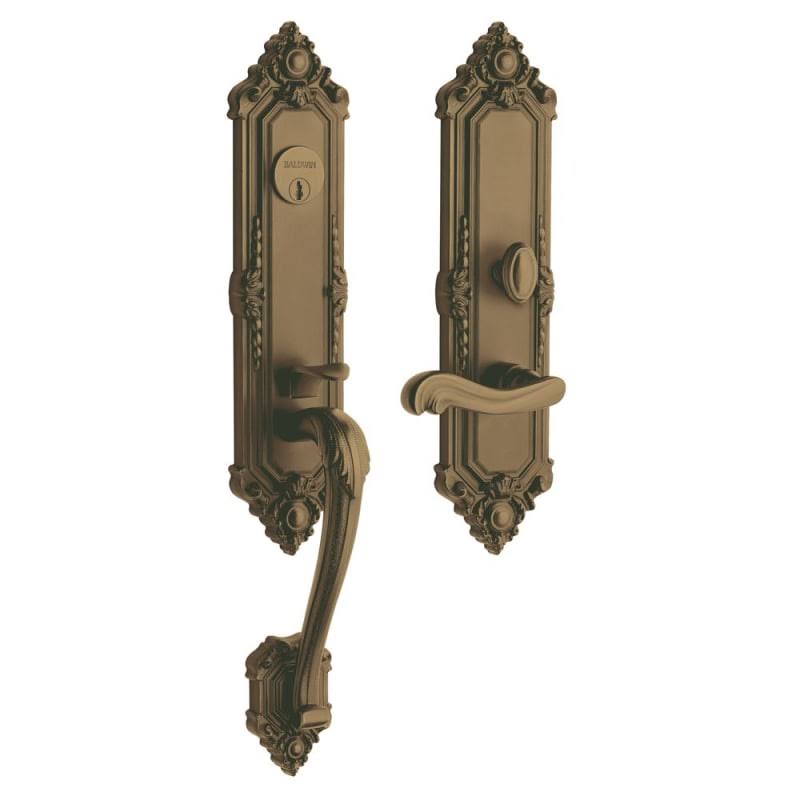 Satin Brass and Brown Full Dummy Handleset Z268062
