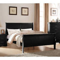 King Black Sleigh Bed I806