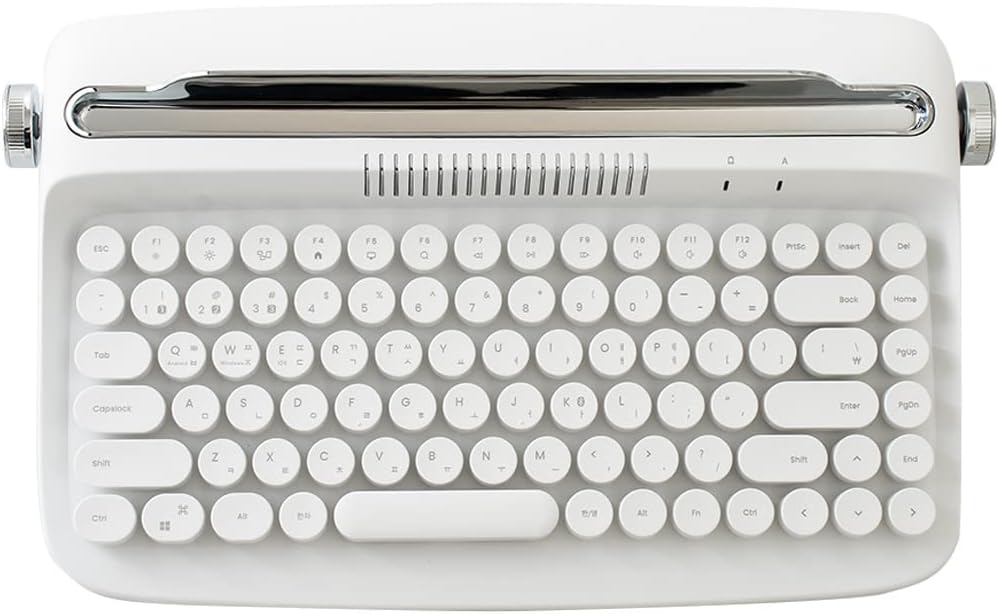 Baby Pink Wireless Bluetooth Typewriter Keyboard Pack of 2 X94940