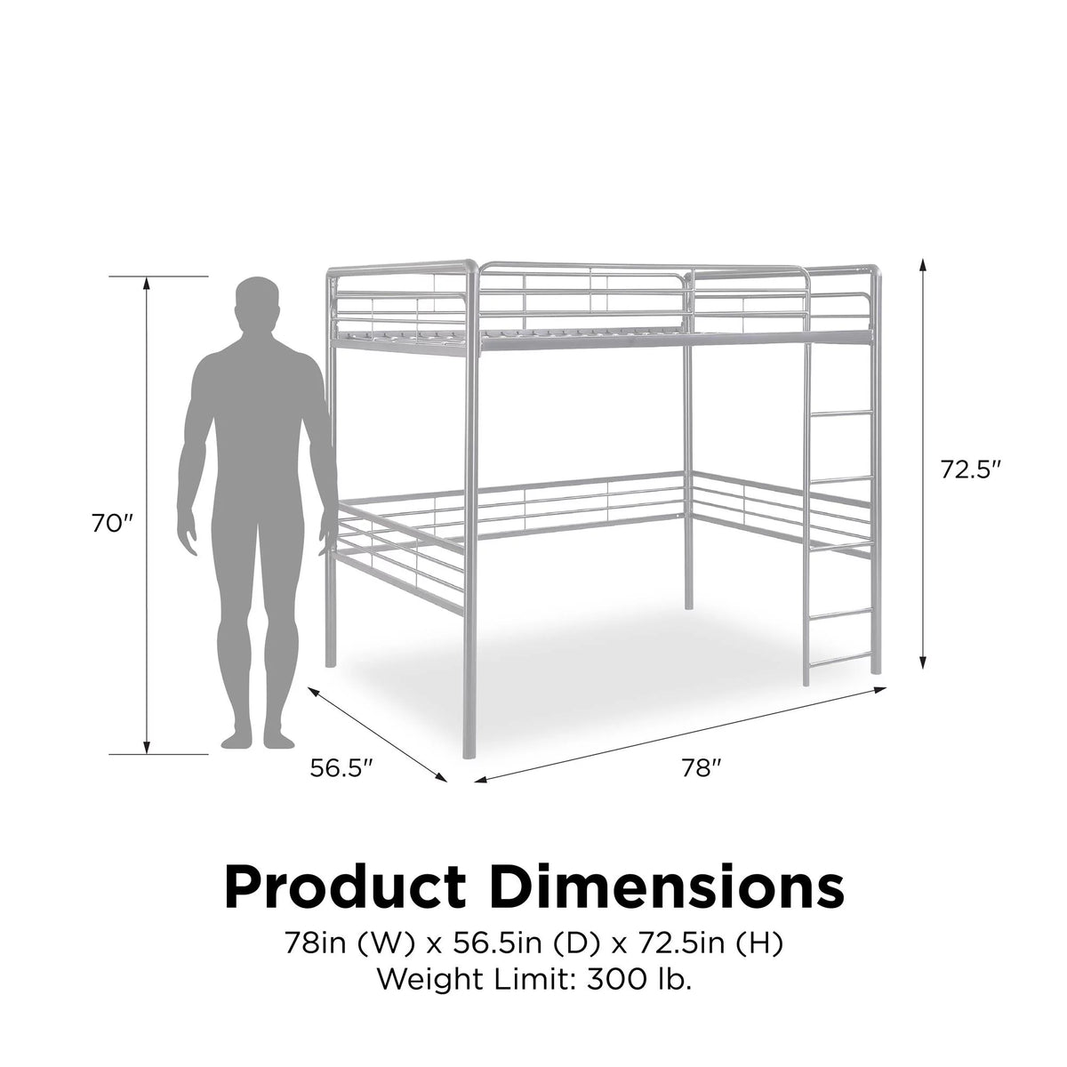 Full Metal Loft Bed N474