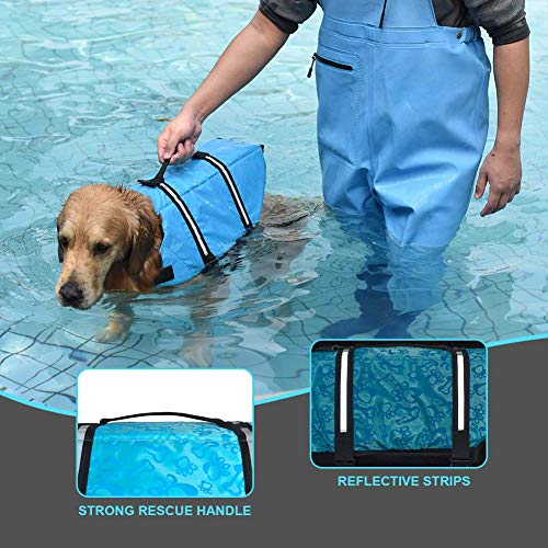 Adjustable Dog Life Jacket with Reflective Stripes W248