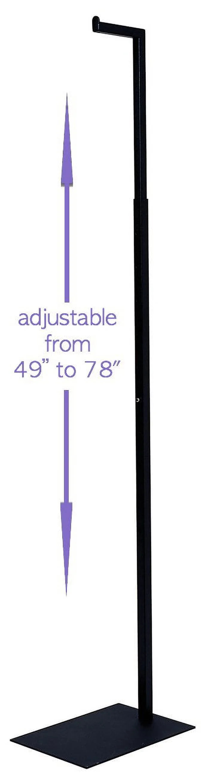 Matte Black Single Garment Display Rack T24450