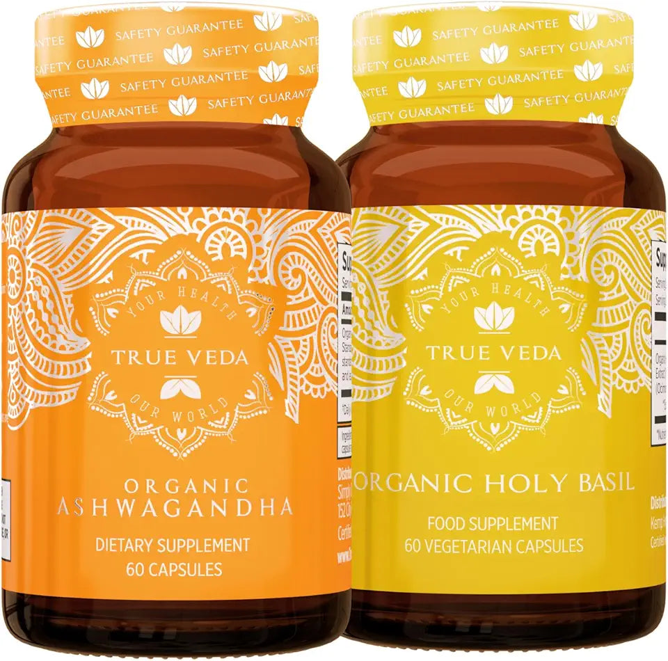 USDA Organic Ashwagandha Holy Basil Vitamin B6 Y36760