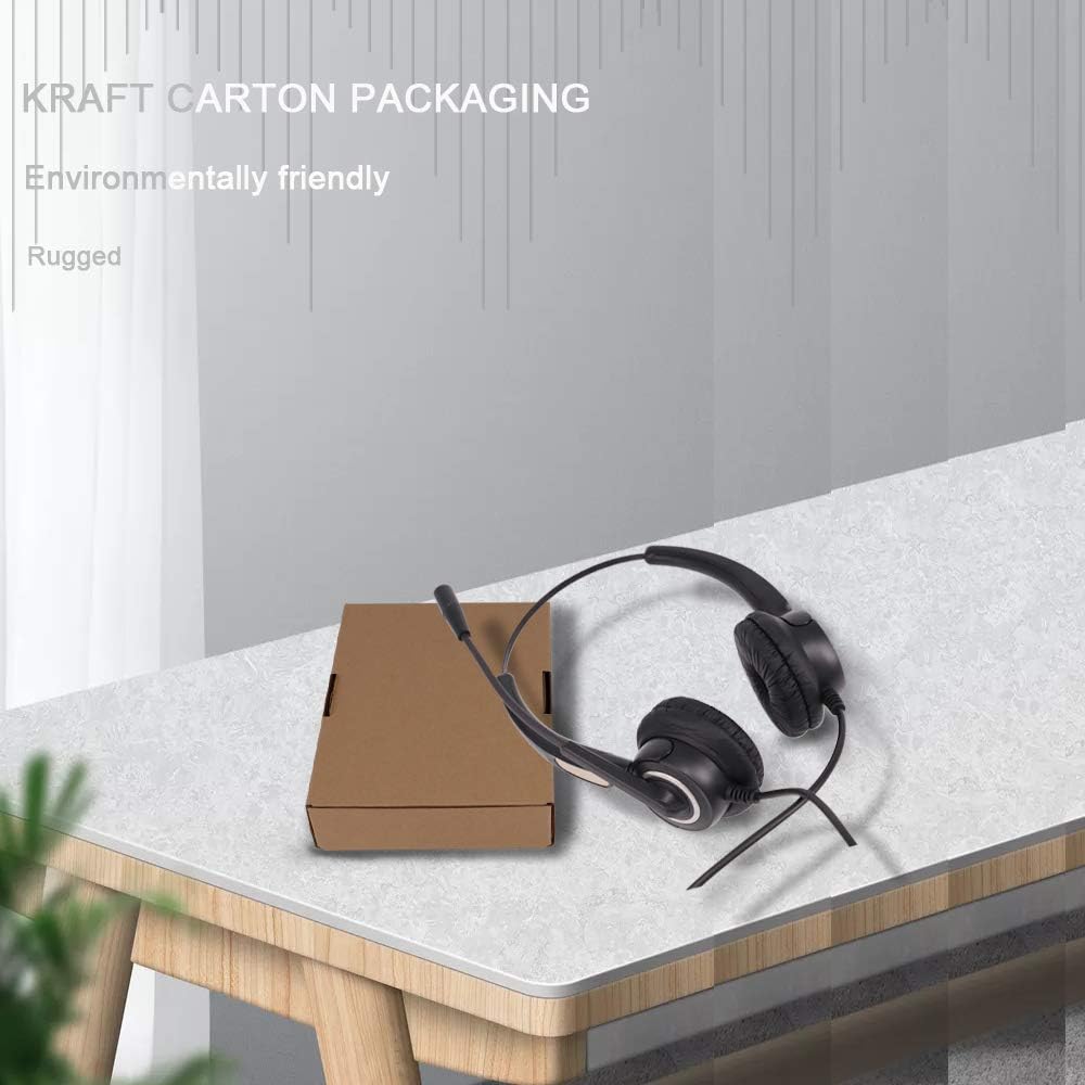 USB Computer Headset with Boom Microphone (Black) L914