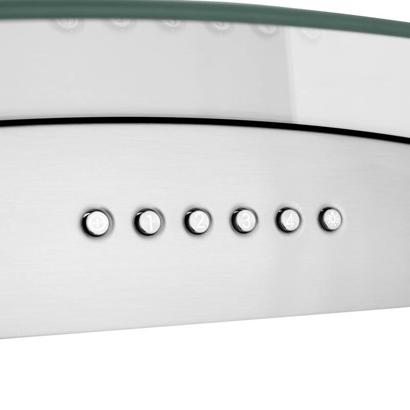 36 in. 400 CFM Convertible Island Mount Range Hood in Stainless Steel G53586