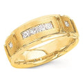 14K Yellow Gold Diamond Men's Band R44863