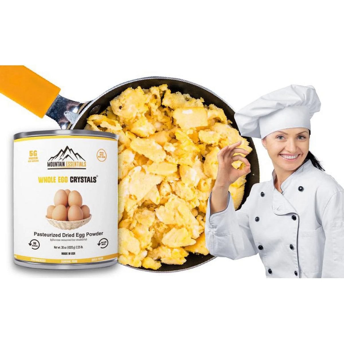 Dehydrated Whole Powdered Egg Crystals, 2.25 Lb B172