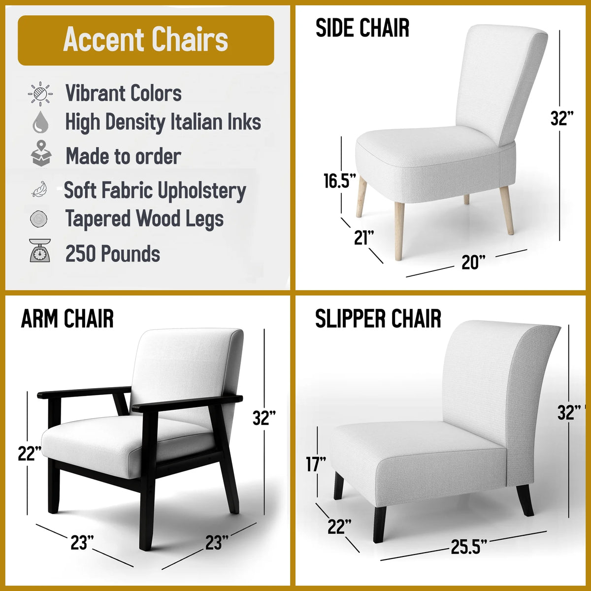 Upholstered Accent Chair F809