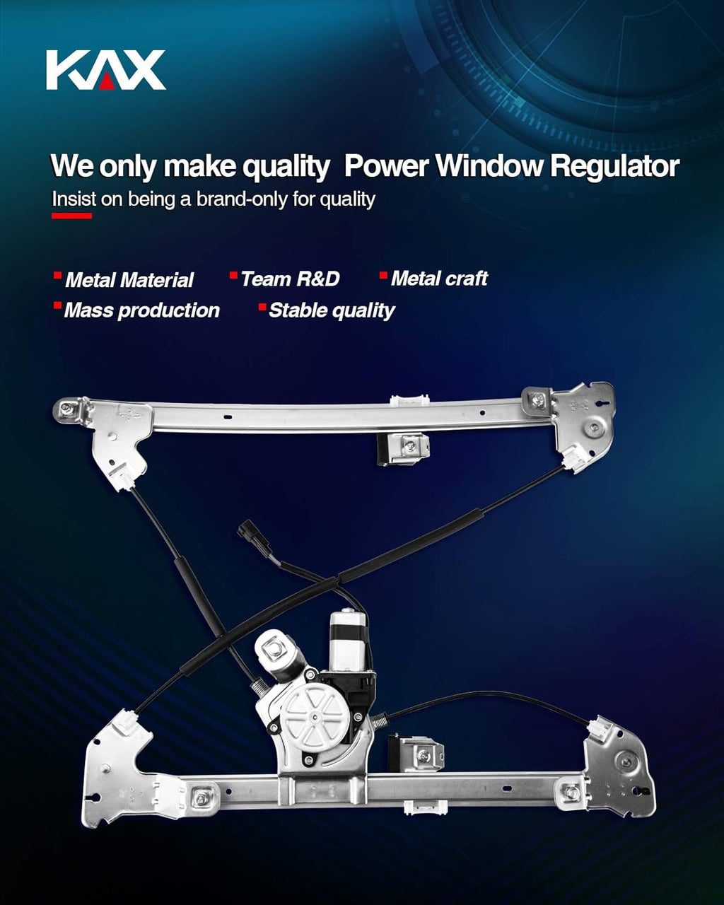 Power Window Regulator and Motor Assembly Front Right Passenger Side Driver Side Pack of 2 J7843