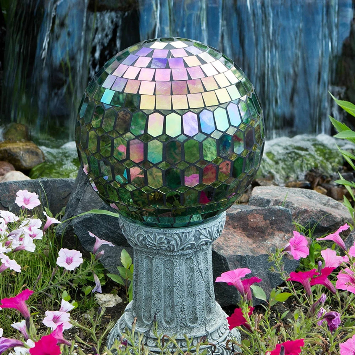 Rainbow Prismatic Mosaic Gazing Globe Z145