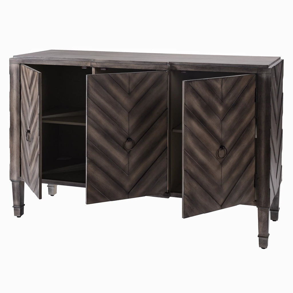 Reclaimed Wood 3-Door Console K393083