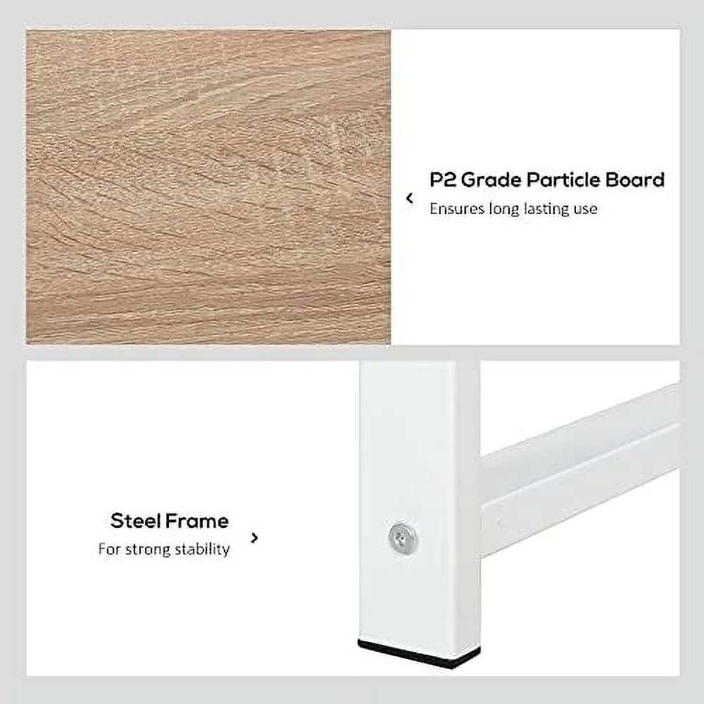 88" 2-Person Computer Desk with Shelves Natural Wood X28907