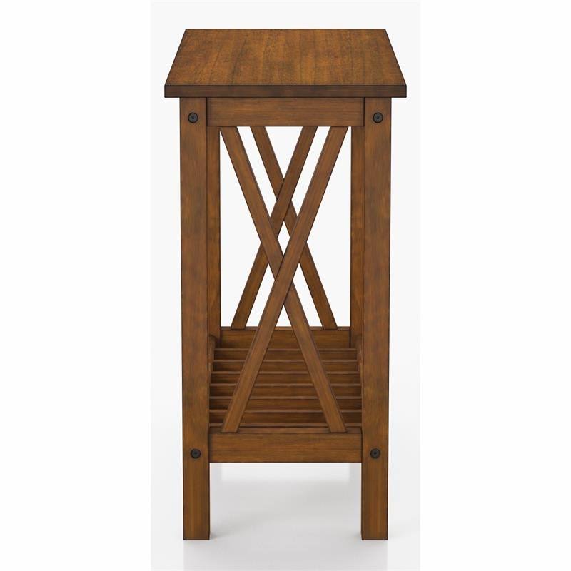 Medium Oak Wood Side Table J86022