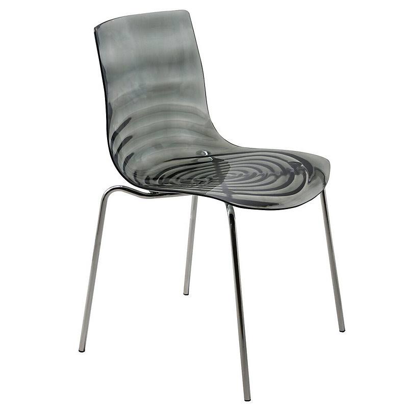Transparent Black Side Chair X845