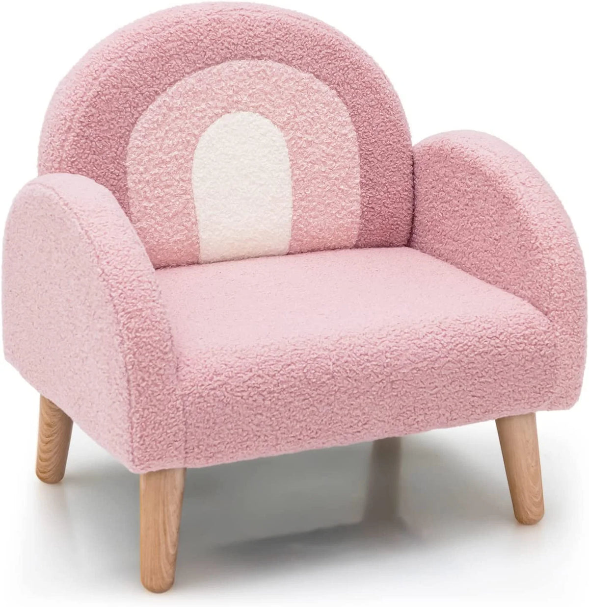 Grey Toddler Rocking Chair with Solid Wooden Frame A64360