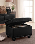 Black Storage Ottoman U471199
