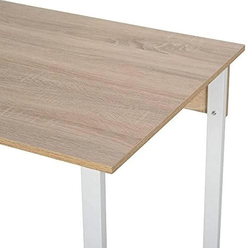 88" 2-Person Computer Desk with Shelves Natural Wood X28907