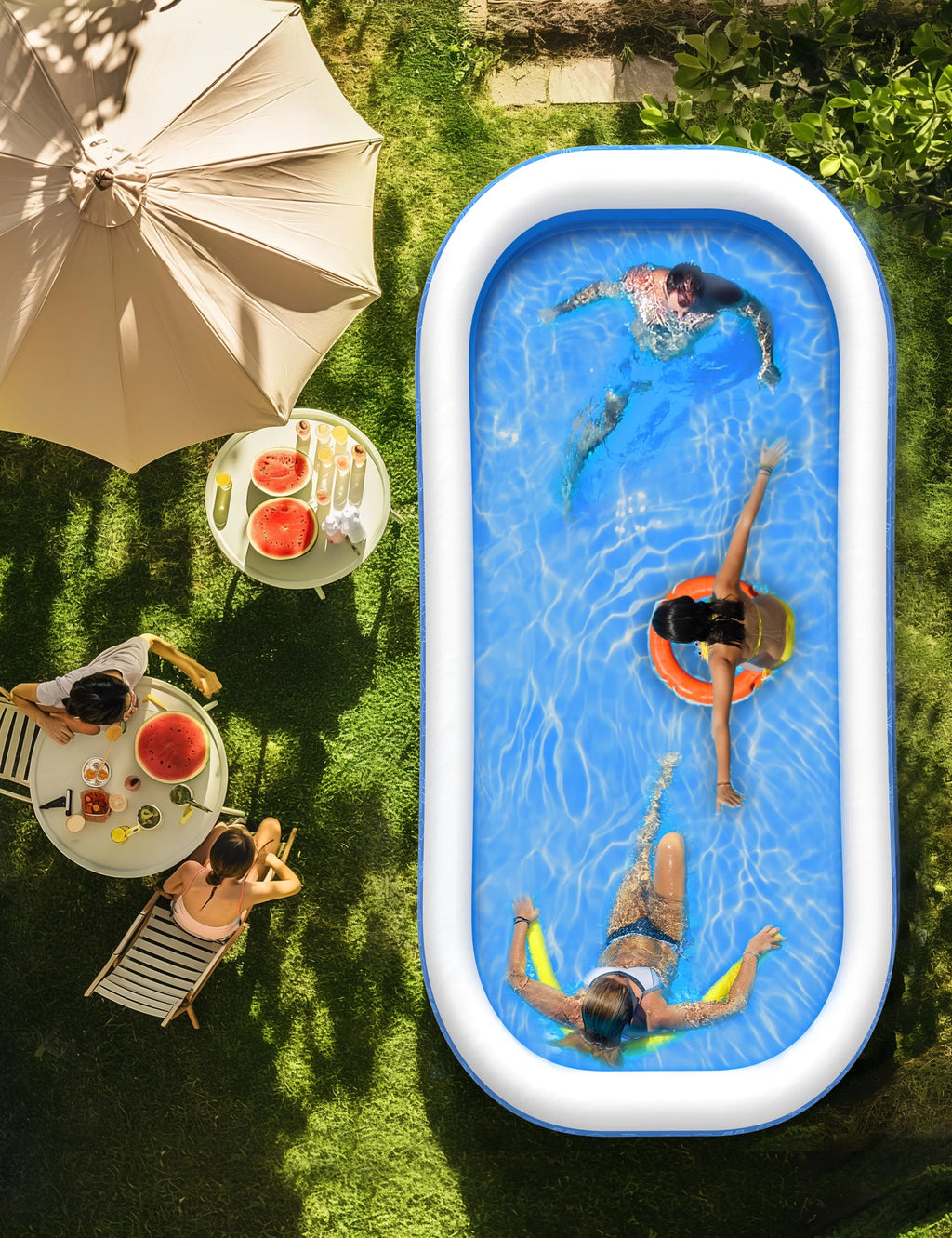 Inflatable Swimming Pools 118'' x 72'' x 20'' Y6806