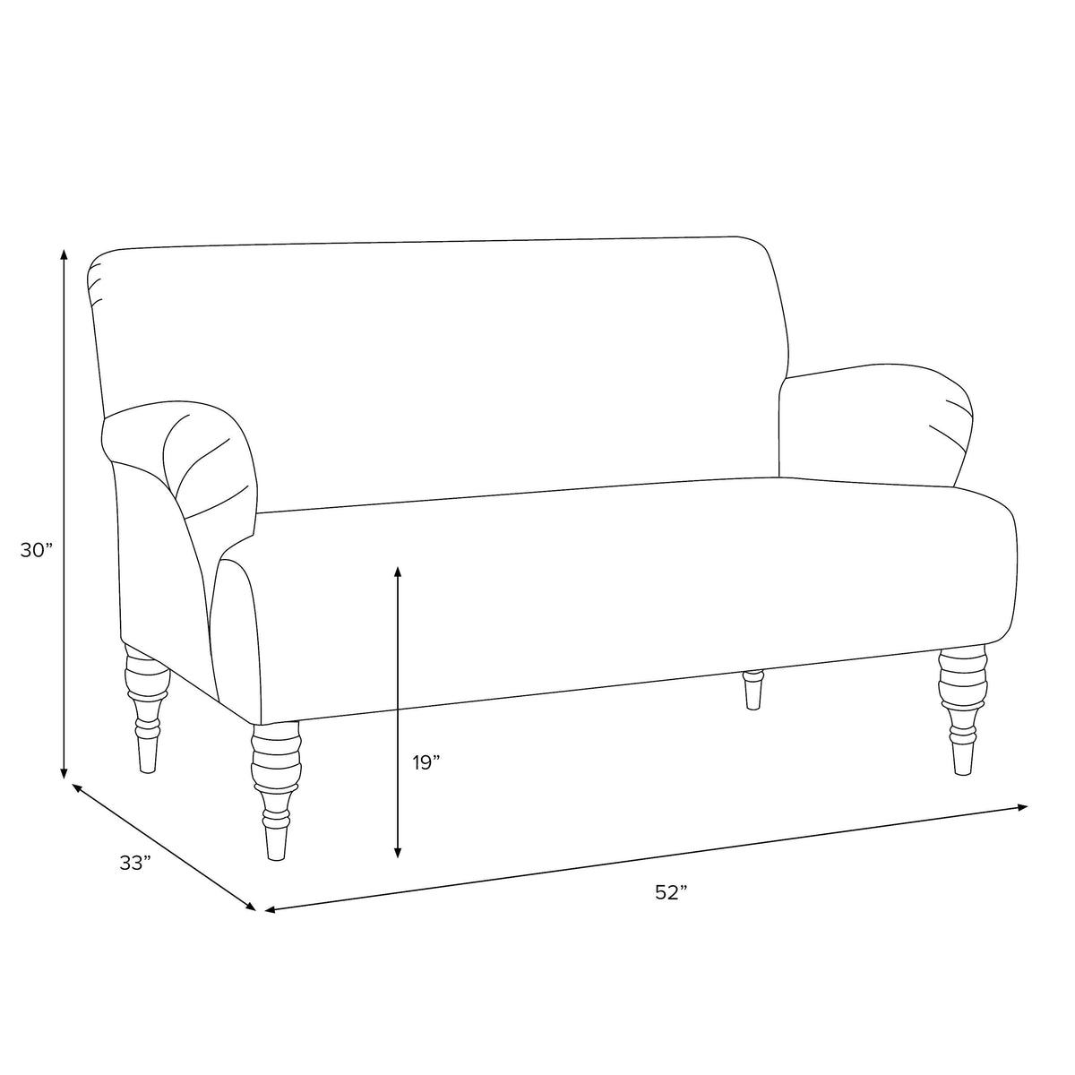 Linen Sandstone Settee E710