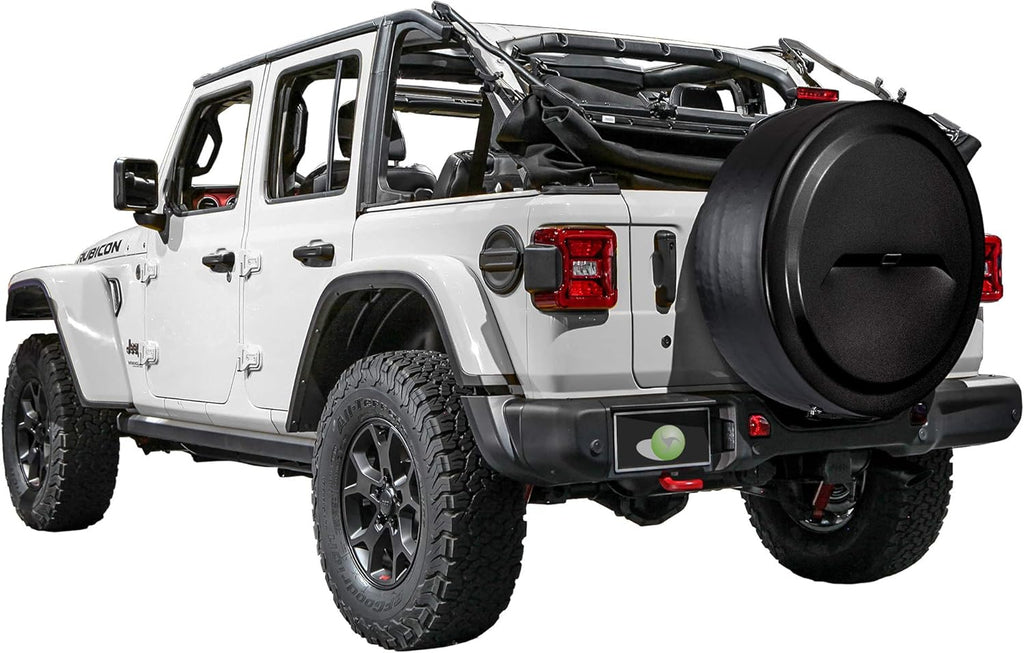 33" Black Rigid Tire Cover for Jeep Wrangler JL V9143