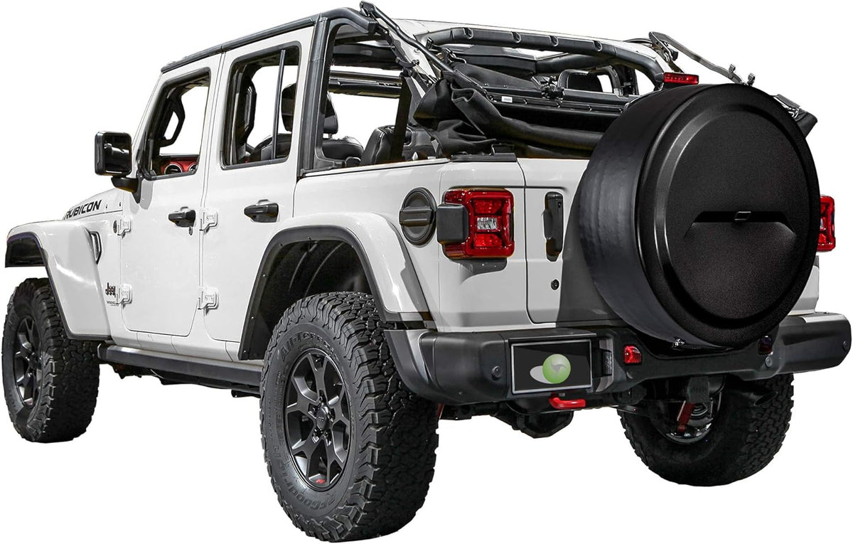33" Black Rigid Tire Cover for Jeep Wrangler JL V9143