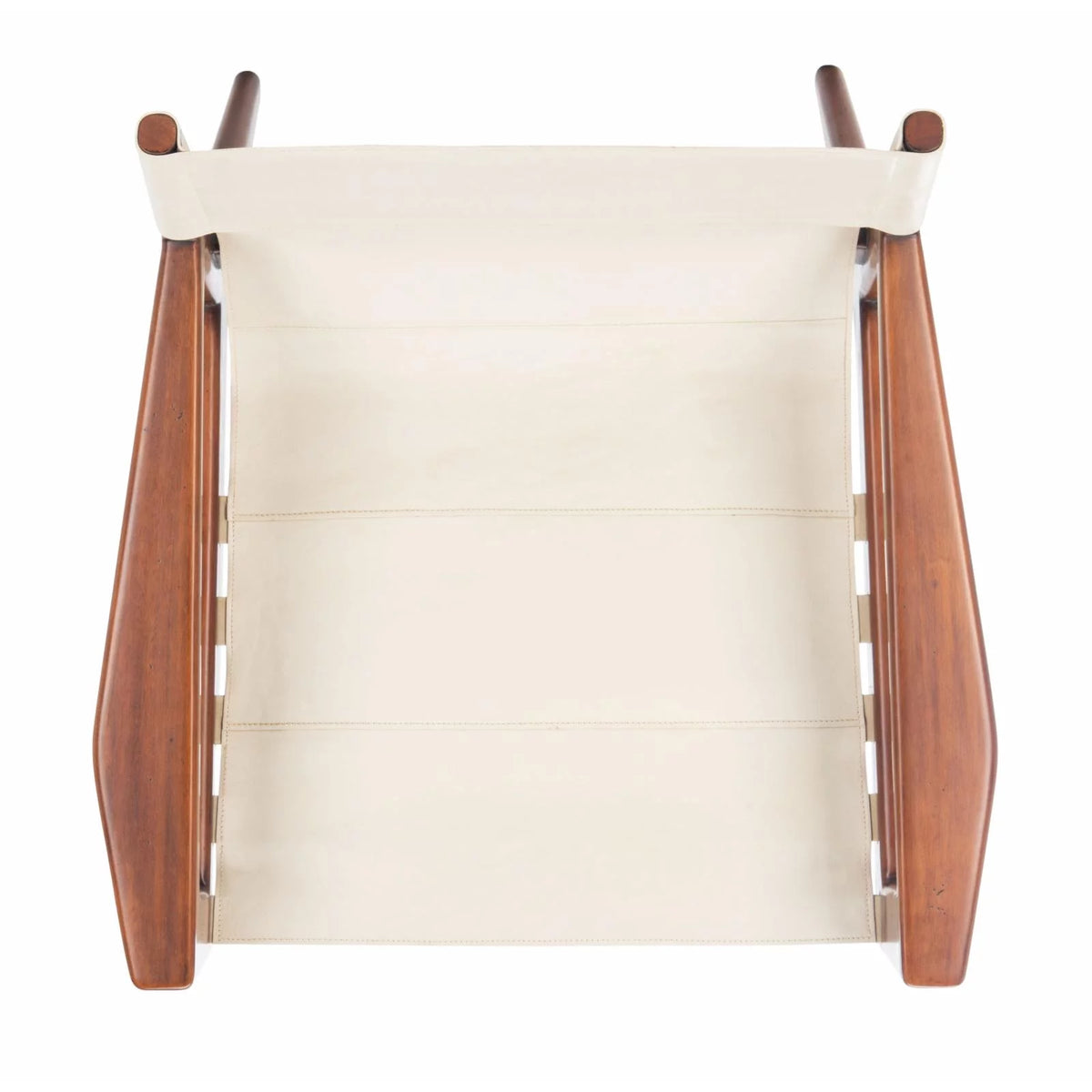 Brown Leather Sling Chair T1971