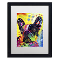 French Bulldog White Matte Black Frame E969830