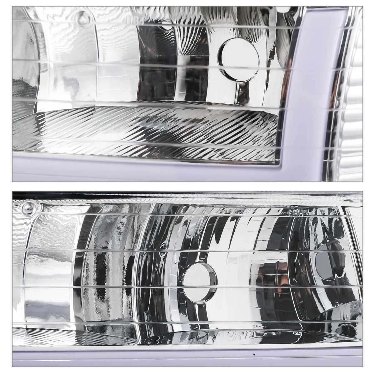 Headlights Assembly with LED Tube DRL for Chevy Silverado Suburban Tahoe Truck U36754