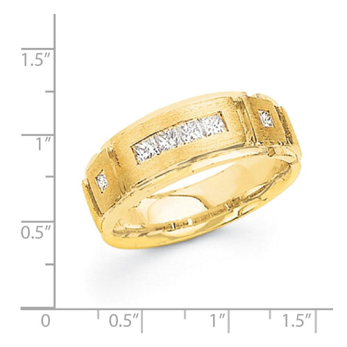 14K Yellow Gold Diamond Men's Band R44863