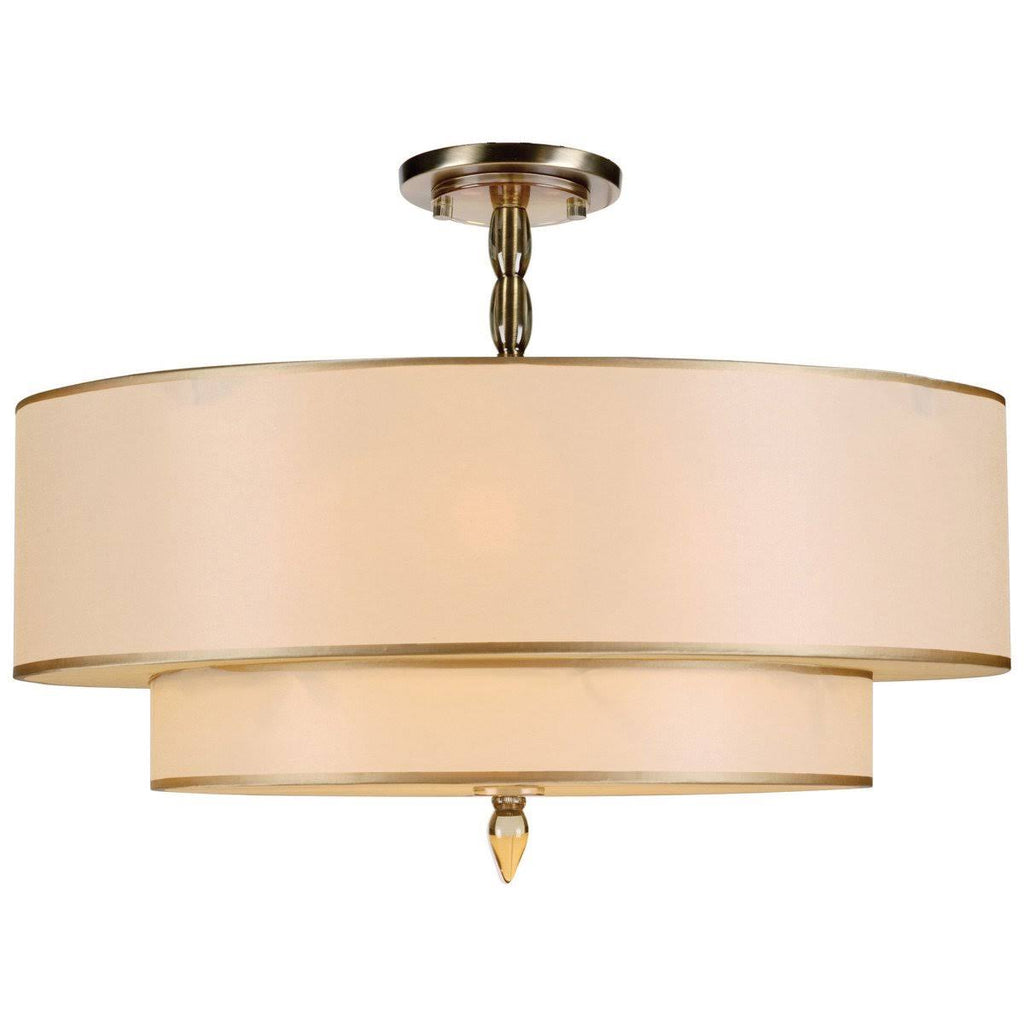 5 Light Satin Nickel Semi-Flush Ceiling Light A3497