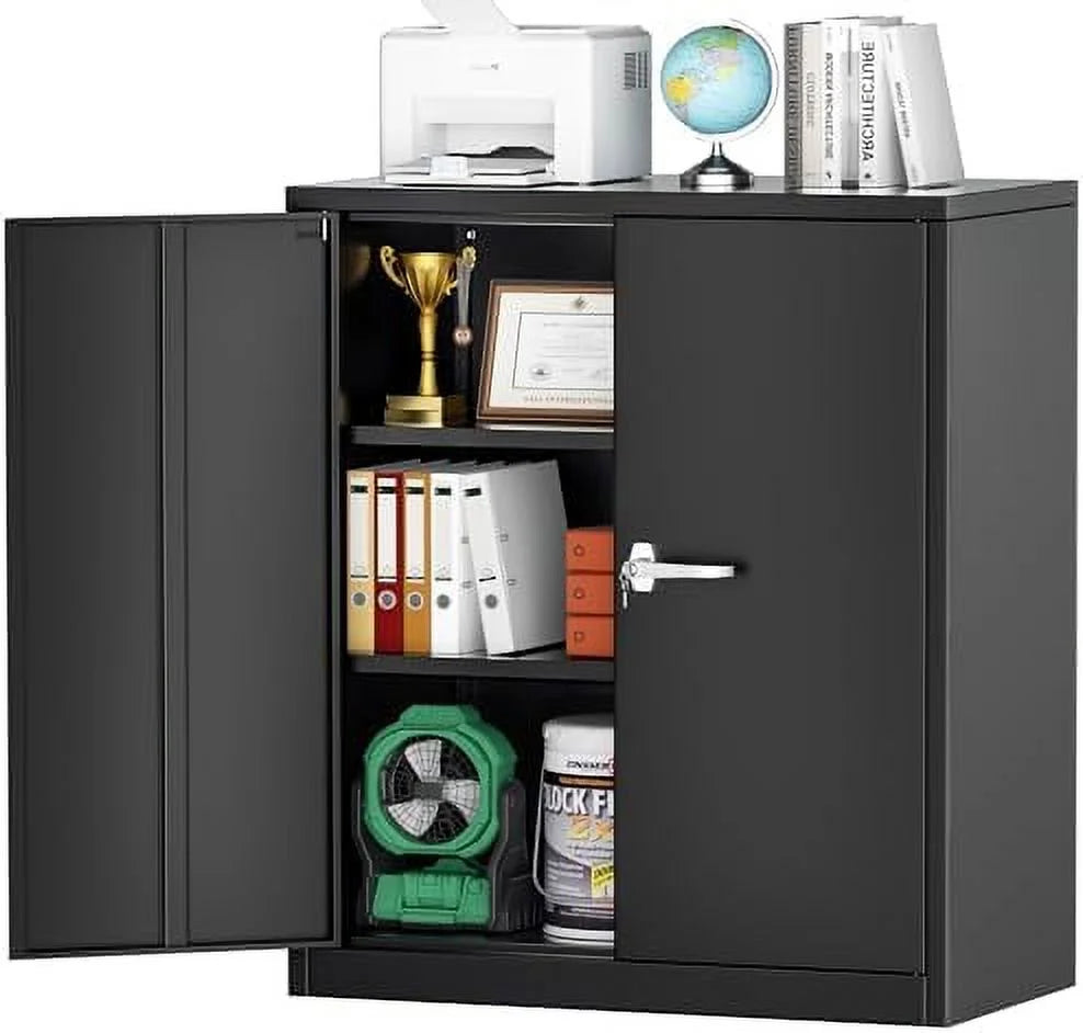 Locking Steel Cabinet with Doors and Shelves G130947